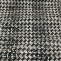 Toile frappée imprimée écru/noir Toile frappée imprimée écru/noir