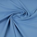 Tissu crêpe uni bleu azur