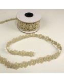 Guipure papillons 23 mm beige Guipure papillons 23 mm beige