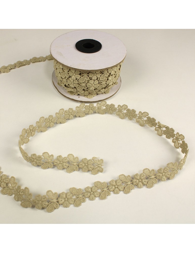 Guipure papillons 23 mm beige Guipure papillons 23 mm beige