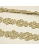 Guipure papillons 23 mm beige Guipure papillons 23 mm beige