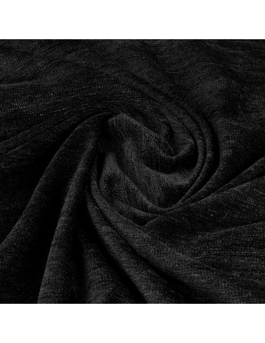 Tissu velours uni noir