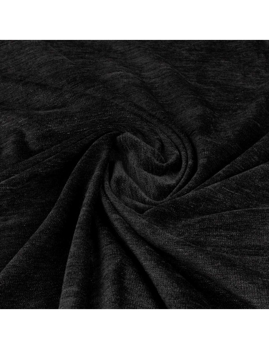 Tissu velours uni noir