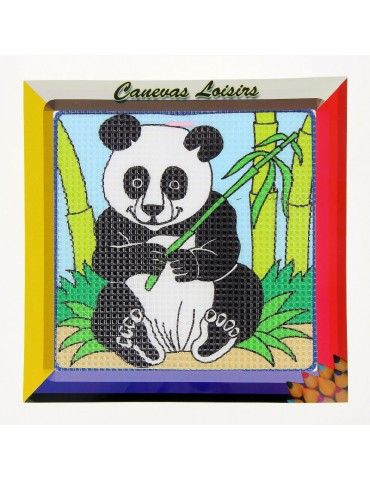 Kit canevas enfant gros point 15x15cm multicolore