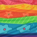 Tissu cretonne imprimé fleurs géométrique multicolore