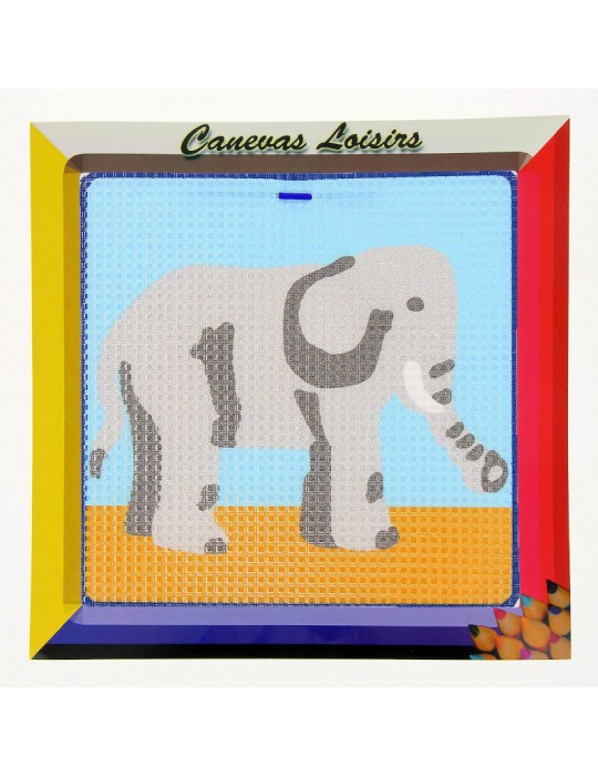 Kit canevas enfant gros point 15x15cm multicolore