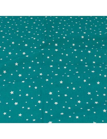Coupon tissu cretonne étoile/bleu 300 x 150 cm