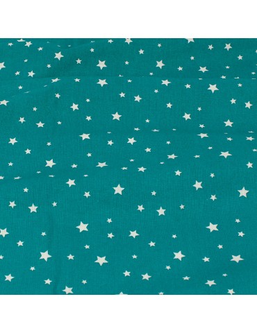 Coupon tissu cretonne étoile/bleu 300 x 150 cm