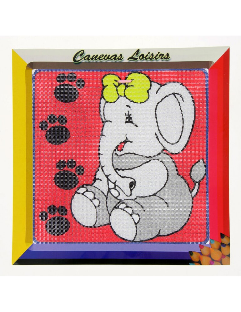 Kit canevas enfant gros point 15x15cm multicolore Kit canevas enfant gros point 15x15cm multicolore