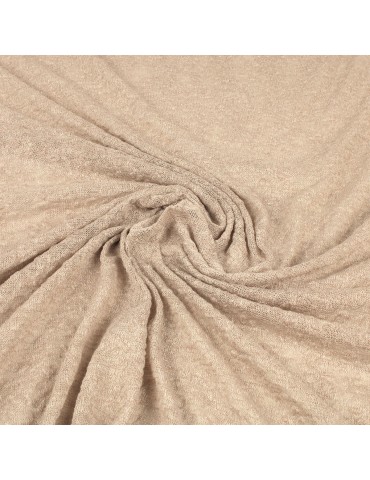Tissu jersey maille beige