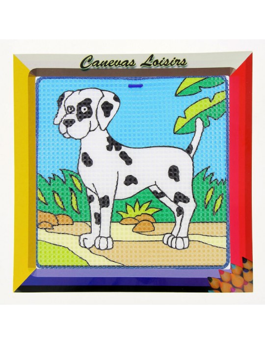 Kit canevas enfant gros point 15x15cm multicolore