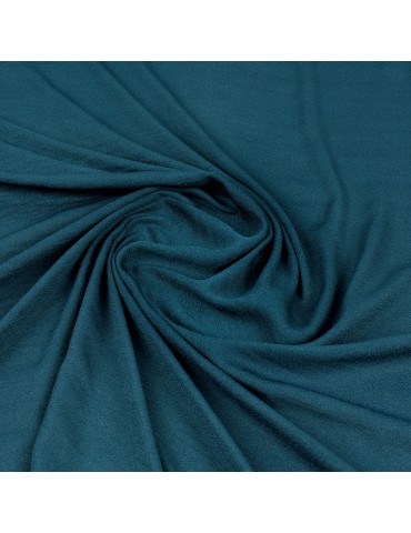 Tissu crêpe uni bleu canard
