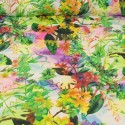 Tissu jersey imprimé végétal multicolore