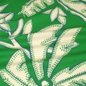 Tissu cretonne imprimé floral vert