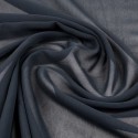 Tissu voile viscose bleu marine
