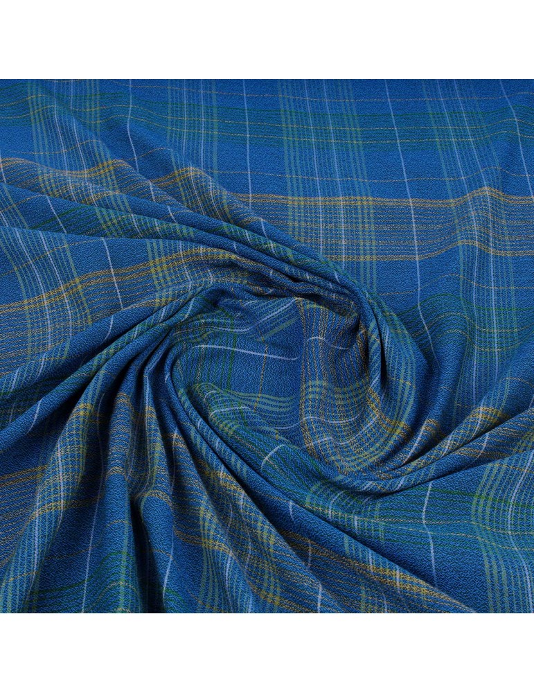 Tissu coton quadrillage jaune/bleu Tissu coton quadrillage jaune/bleu