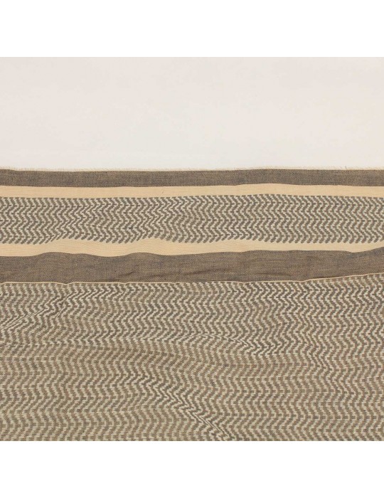 Tissu coton géométrique beige