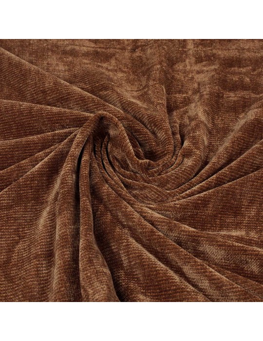 Coupon velours chenille marron 200 x137 cm