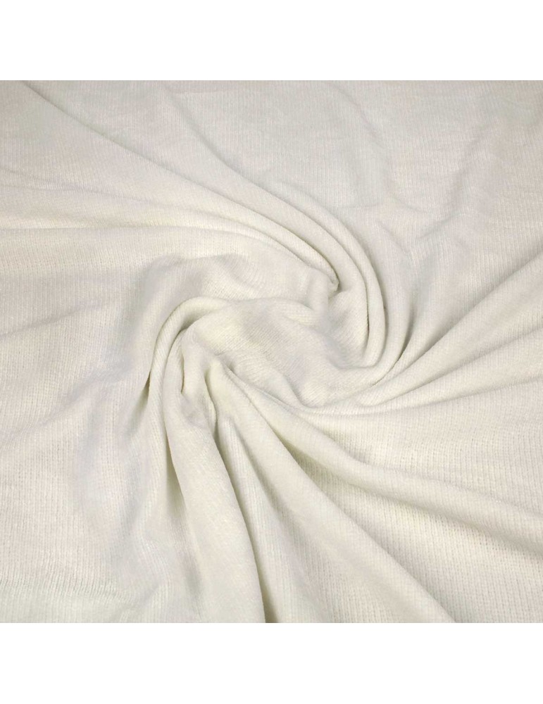 Coupon velours chenille blanc 200 x 137 cm Coupon velours chenille blanc 200 x 137 cm
