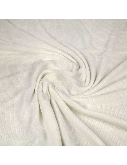 Coupon velours chenille blanc 200 x137 cm