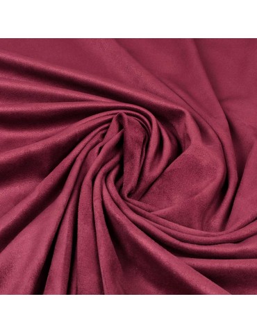 Tissu suédine uni bordeaux