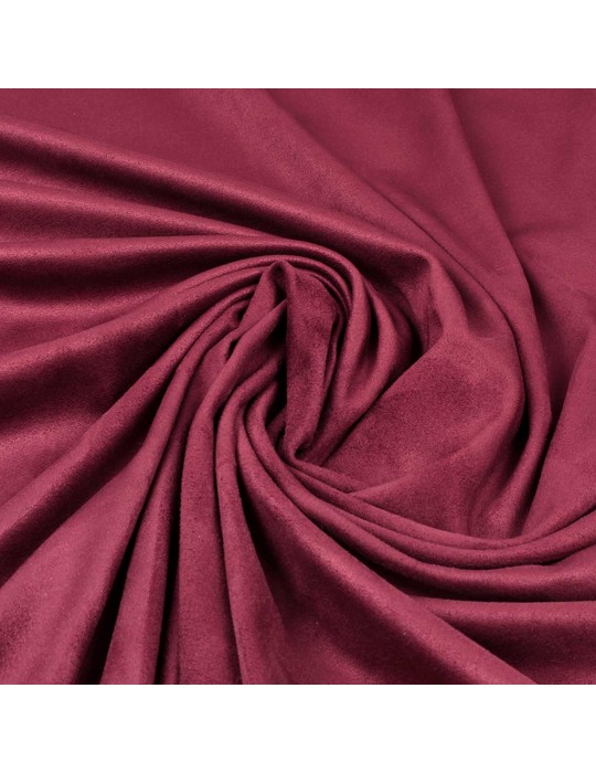 Tissu suédine uni bordeaux