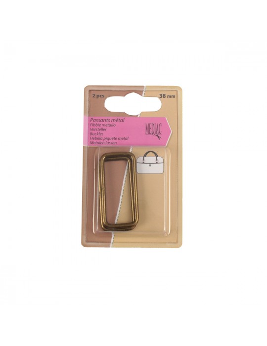 Passants en métal 38 mm or antique