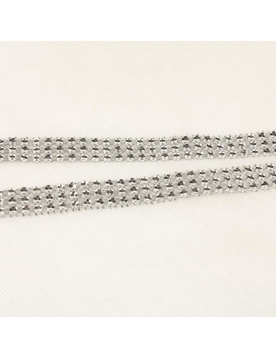Bobine ruban décoratif strass argent