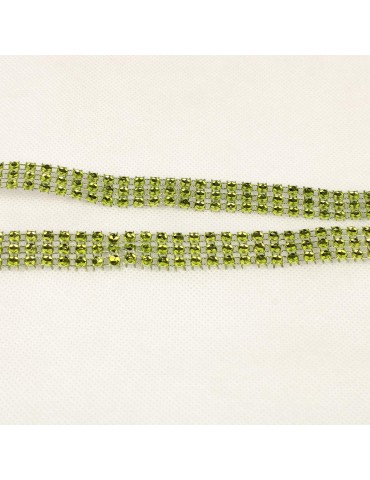 Bobine ruban décoratif strass vert