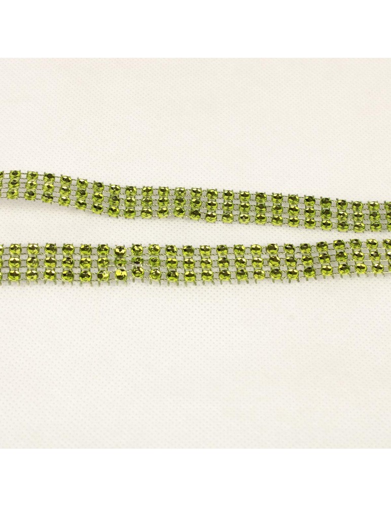 Bobine ruban décoratif strass vert Bobine ruban décoratif strass vert