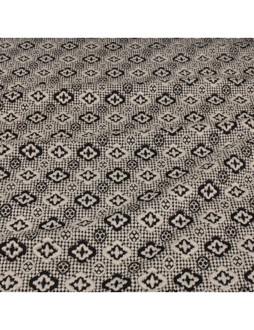 Tissu jersey milano gris/noir