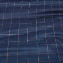Tissu viscose imprimé quadrillage marine