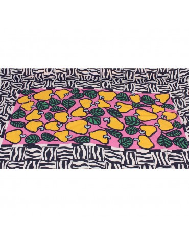 Panneau cretonne blanc/multicolore 80 x 145 cm