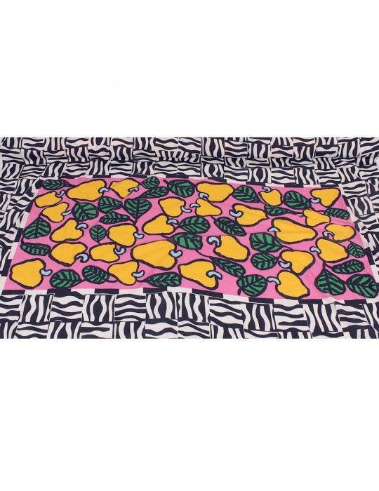 Panneau cretonne blanc/multicolore 80 x 145 cm