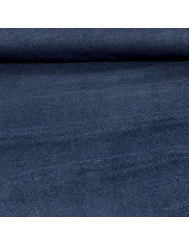 Tissu laine bouillie bleu marine