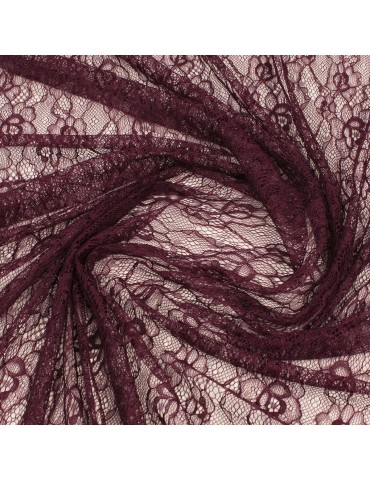 Coupon dentelle bordeaux 300 x 145 cm