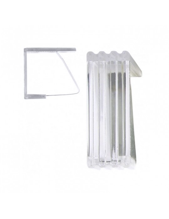 4 clips transparents pour nappe