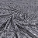 Tissu jersey aspect laine marine/perle