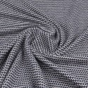 Tissu jersey aspect laine marine/perle