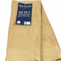 Set de 2 torchons beige 40 x 70 cm