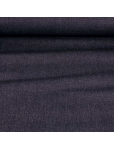 Tissu jean coton/élasthanne 145 cm bleu foncé