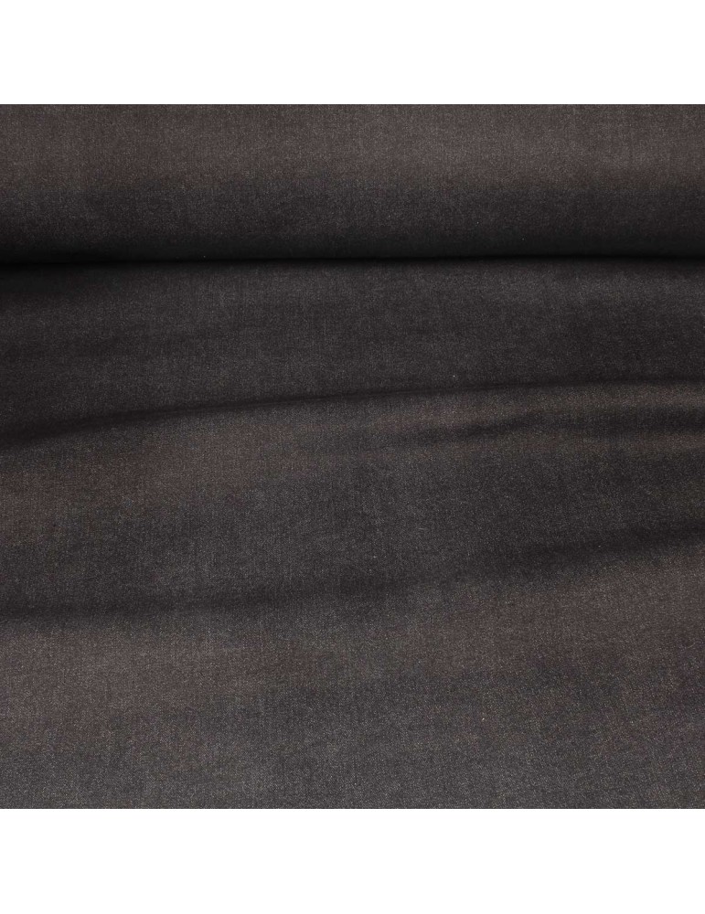 Tissu jean coton/élasthanne 125 cm noir Tissu jean coton/élasthanne 125 cm noir