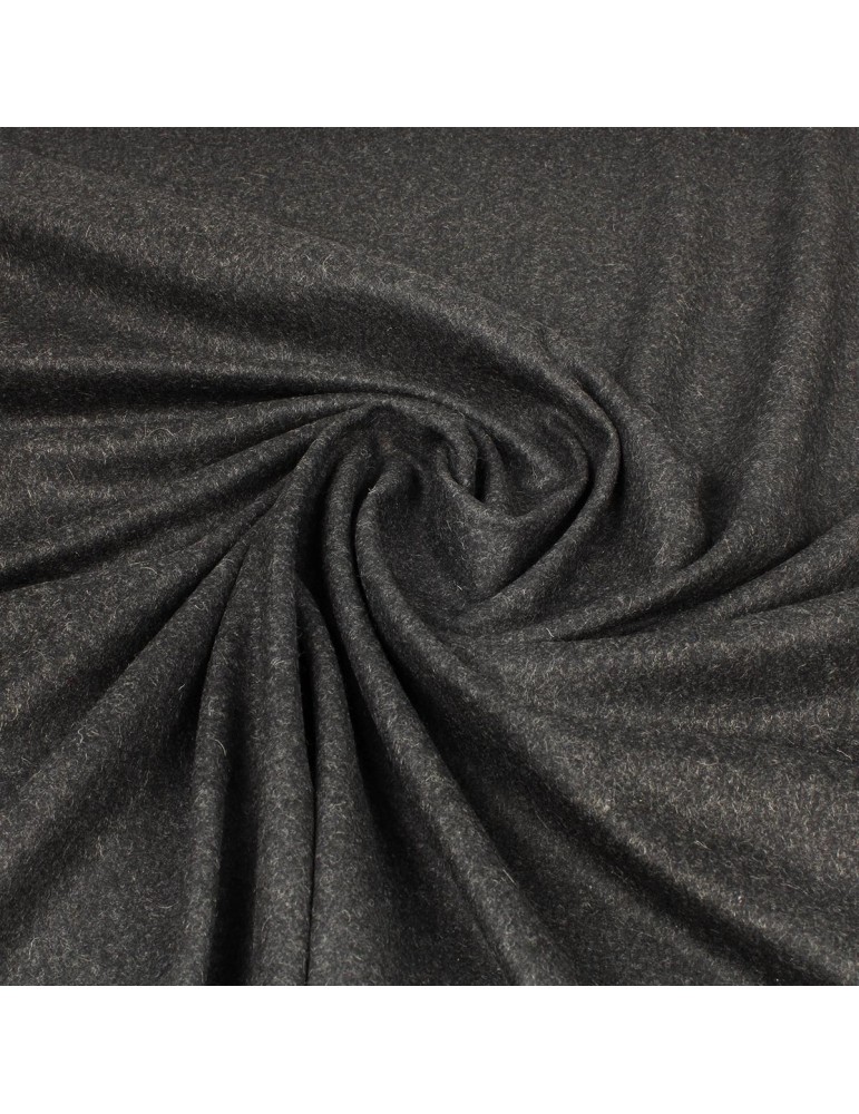Tissu lainage uni anthracite Tissu lainage uni anthracite
