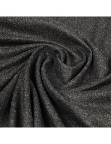Tissu lainage uni anthracite