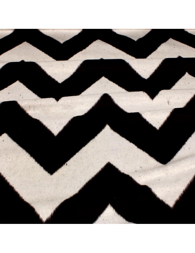 Lainage imprimé zigzag noir/gris Lainage imprimé zigzag noir/gris