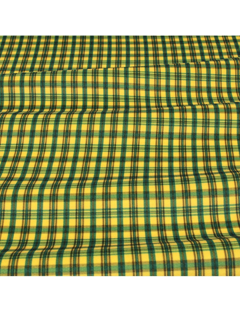 Lainage imprimé quadrillage jaune/vert Lainage imprimé quadrillage jaune/vert