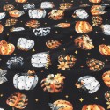 Coupon patchwork coton halloween 45 x 48 cm
