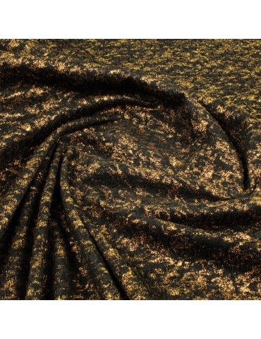 Tissu jersey noir/or