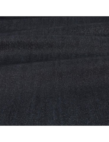 Tissu jean coton/élasthanne 135 cm bleu pailleté