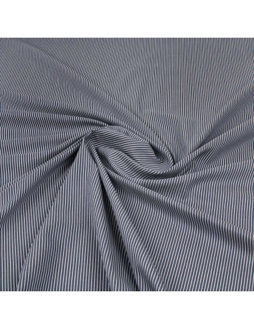 Toile d'habillement rayure bleu